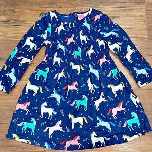 Mini Boden 3-4Y Girls Unicorn Dress EUC